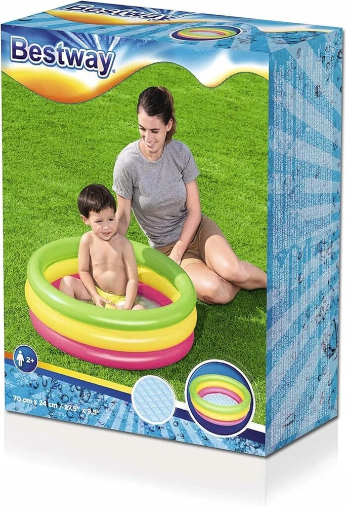 Pripučiamas baseinas vaikams 70 x 70 x 24 - sodui, balkonui, braidymo baseinas