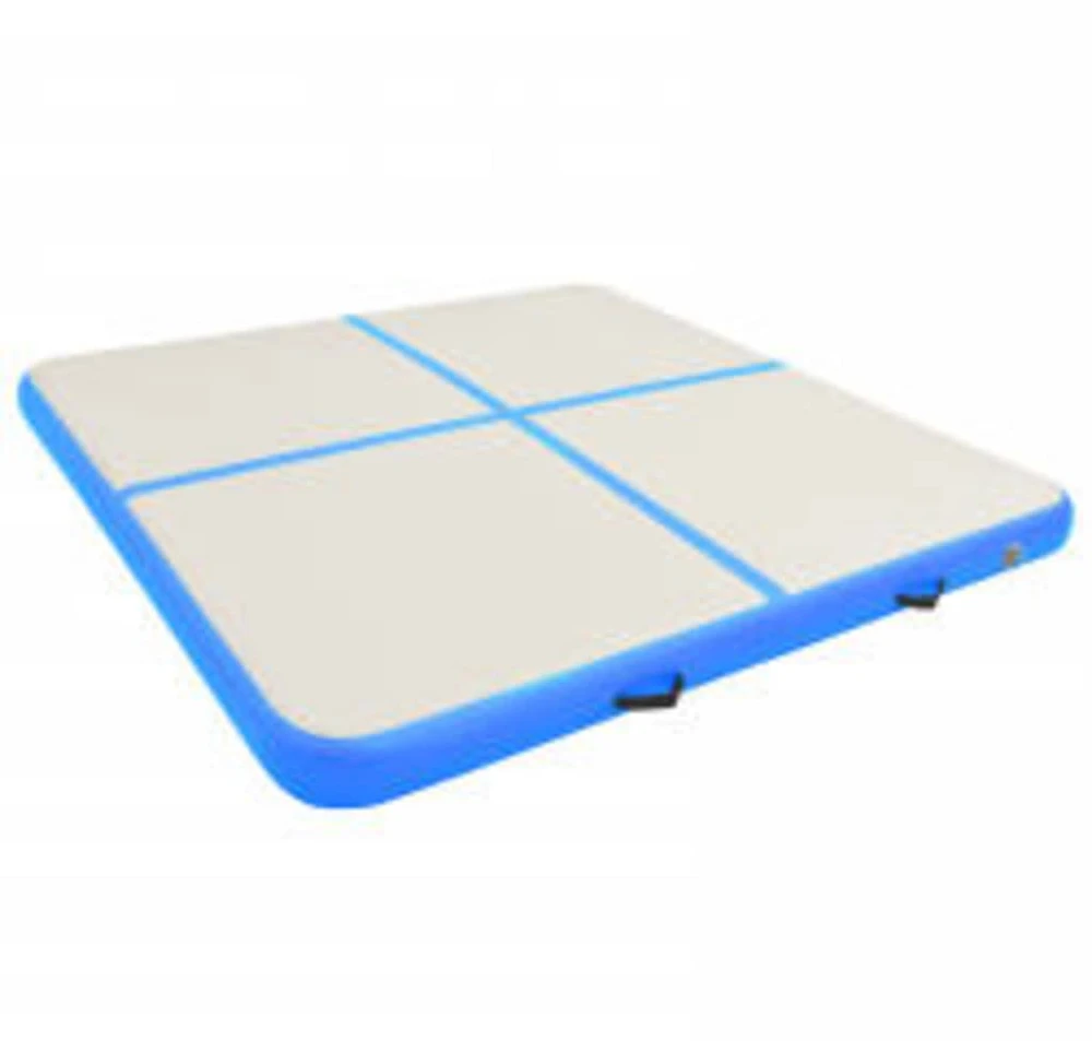 Pripučiamas gimnastikos kilimėlis, mėlynas, 200x200x15cm, PVC