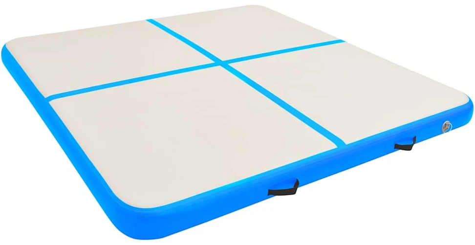 Pripučiamas gimnastikos kilimėlis, mėlynas, 200x200x20cm, PVC