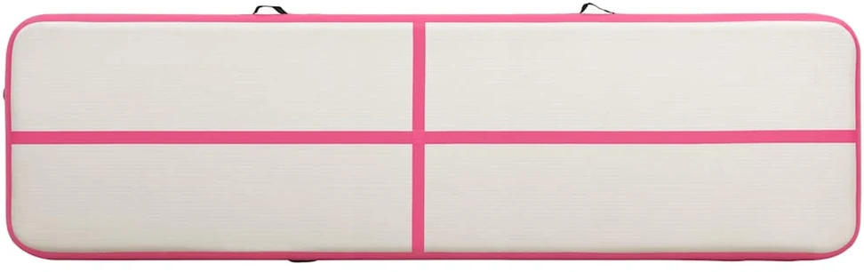 Pripučiamas gimnastikos kilimėlis, rožinis, 800x100x20cm, PVC