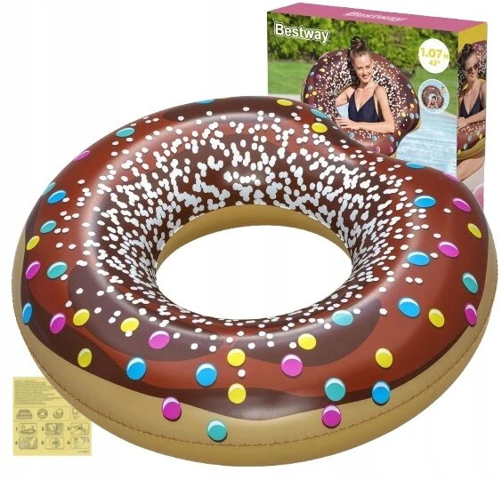 Pripučiamas plaukimo ratas croissant donut baseinui paplūdimiui bestway 36118