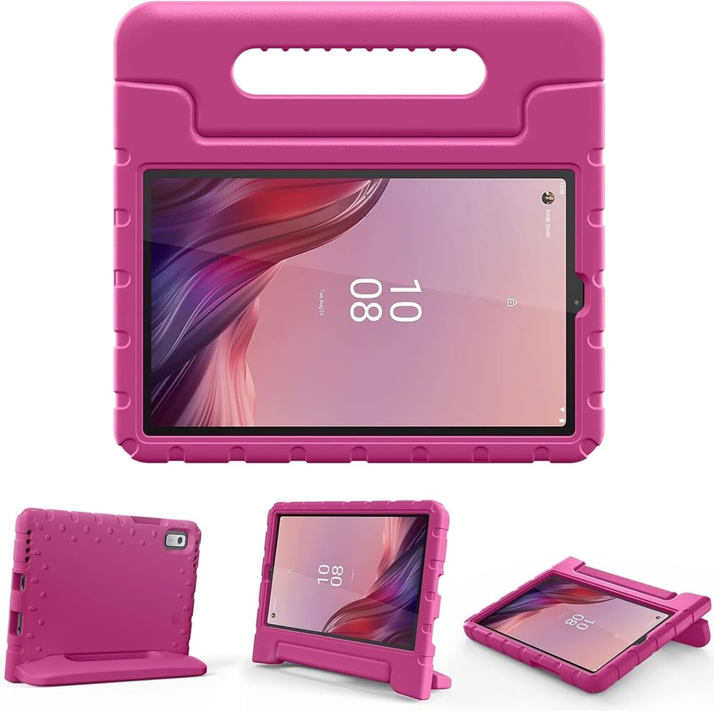 Procase vaikiškas dėklas su stovu, skirtas 9 colių lenovo tab m9 22.86 cm (1340 x 800, hd ekranas), itin lengvas, atsparus smūgiams, tvirtas vaiko apsauginis dėklas su pasukama rankena, magenta