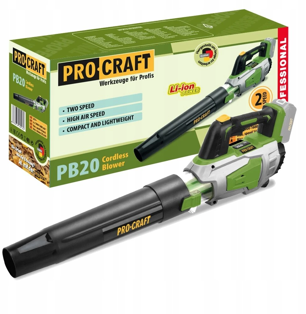 Procraft akumuliatorinis sodo lapų pūstuvas pb20