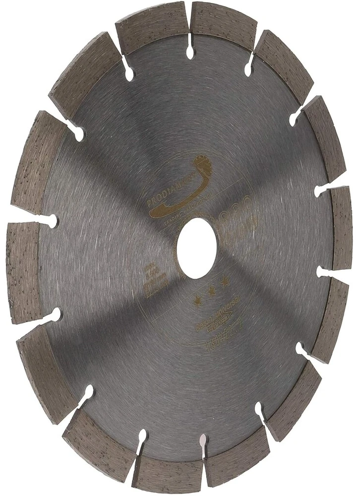 Prodiamant deimantinis pjovimo diskas 180 x 22.2 mm 12 mm premium deimantinis segmentas - betonui, akmeniui, plytoms, universalus 180 mm skirtas sausam ir šlapiam pjovimui