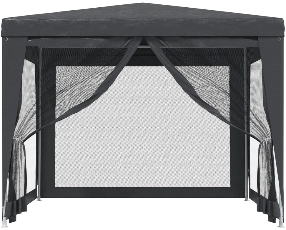 Proginė palapinė su 4 sienomis, antracito, 3x3m, HDPE