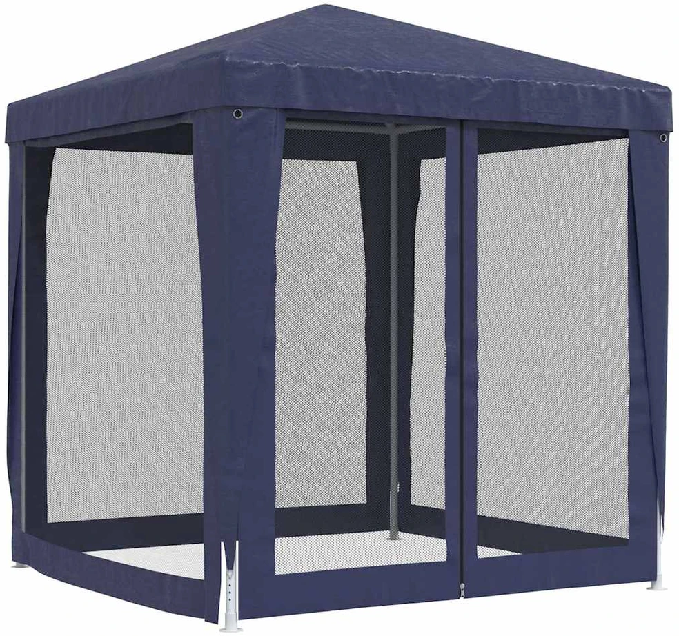 Proginė palapinė su 4 tinklinėmis sienomis, mėlyna, 2x2m, HDPE