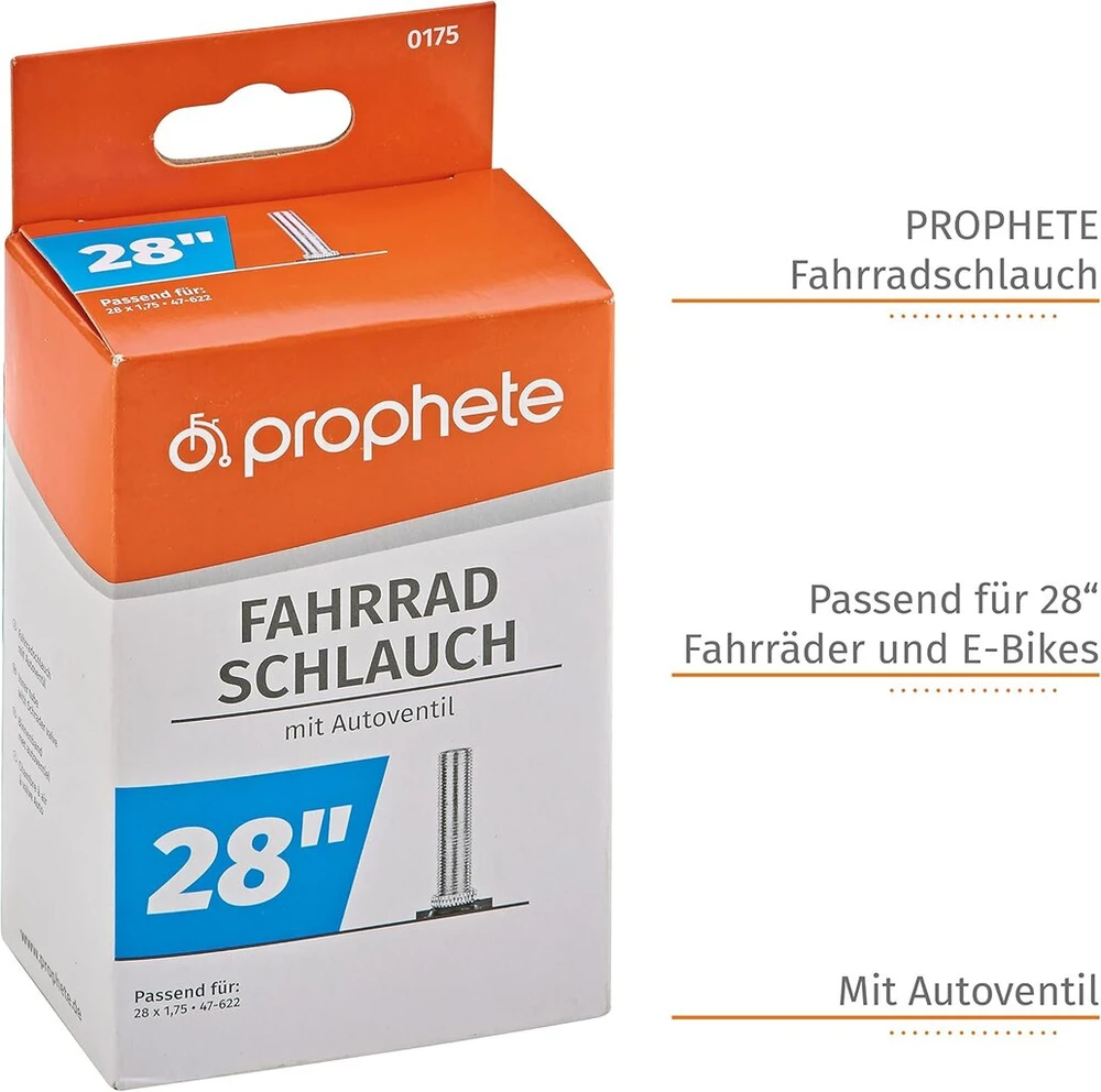 Prophete dviračio kamera 28'' | automatinis ventilis | Etrto 47-622 | tinka 28 x 1,75 x 2