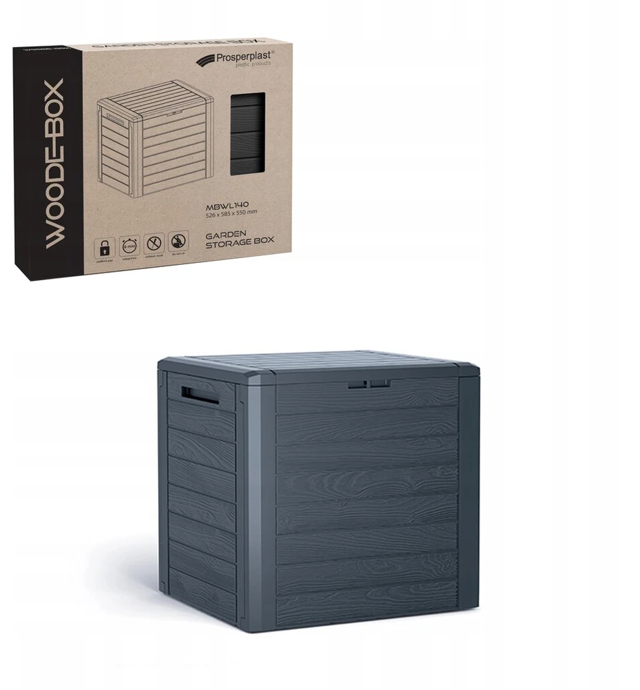Prosperplast Woodebox 140l Antracito Sodo Dėžė