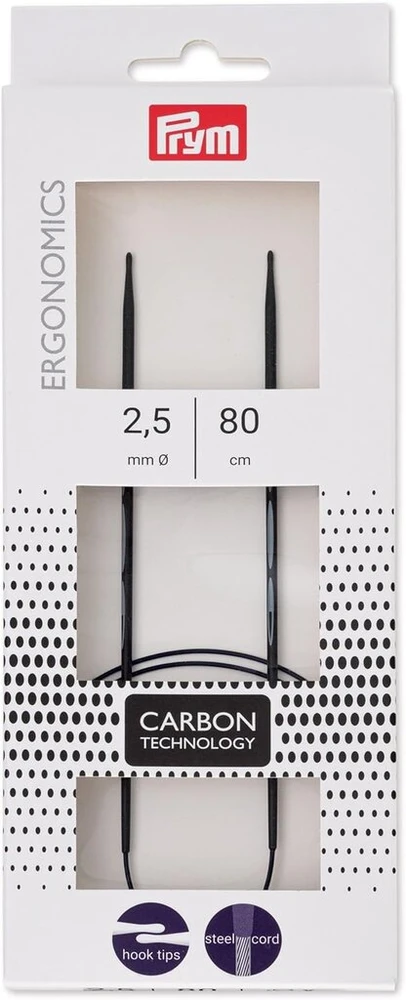 Prym Ergonomic apvalios mezgimo adatos 80 cm, 2.50 mm