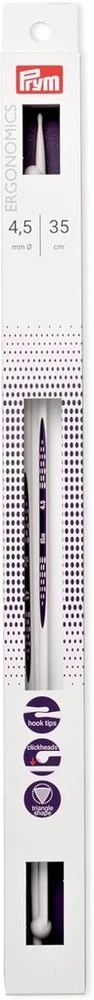 Prym Ergonomics mezgimo virbalai 35 cm, 4.5 mm, balta