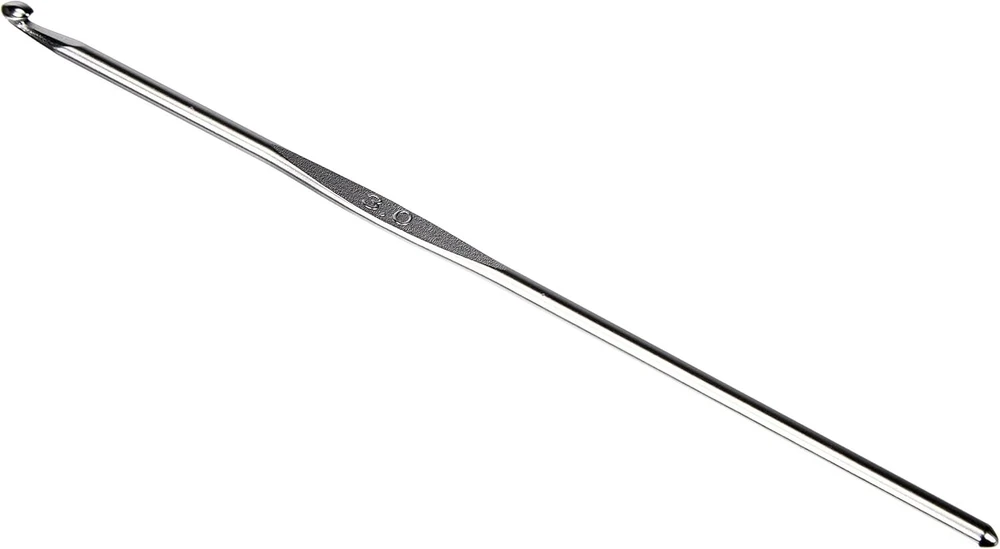 Prym nėrimo vąšeliai vilnai be rankenos, aliumininiai, sidabro spalvos, 14 cm, 3.00 mm
