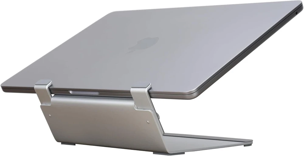 Psitek ergonomiškas nešiojamojo kompiuterio stovas - 3 mm 6061 aliuminis, nešiojamojo kompiuterio pakėlimo stovas, aušinimo dizainas, skirtas nešiojamiesiems kompiuteriams iki 17 colių, stabilus ir saugus, patentuotas vietą taupantis sprendimas