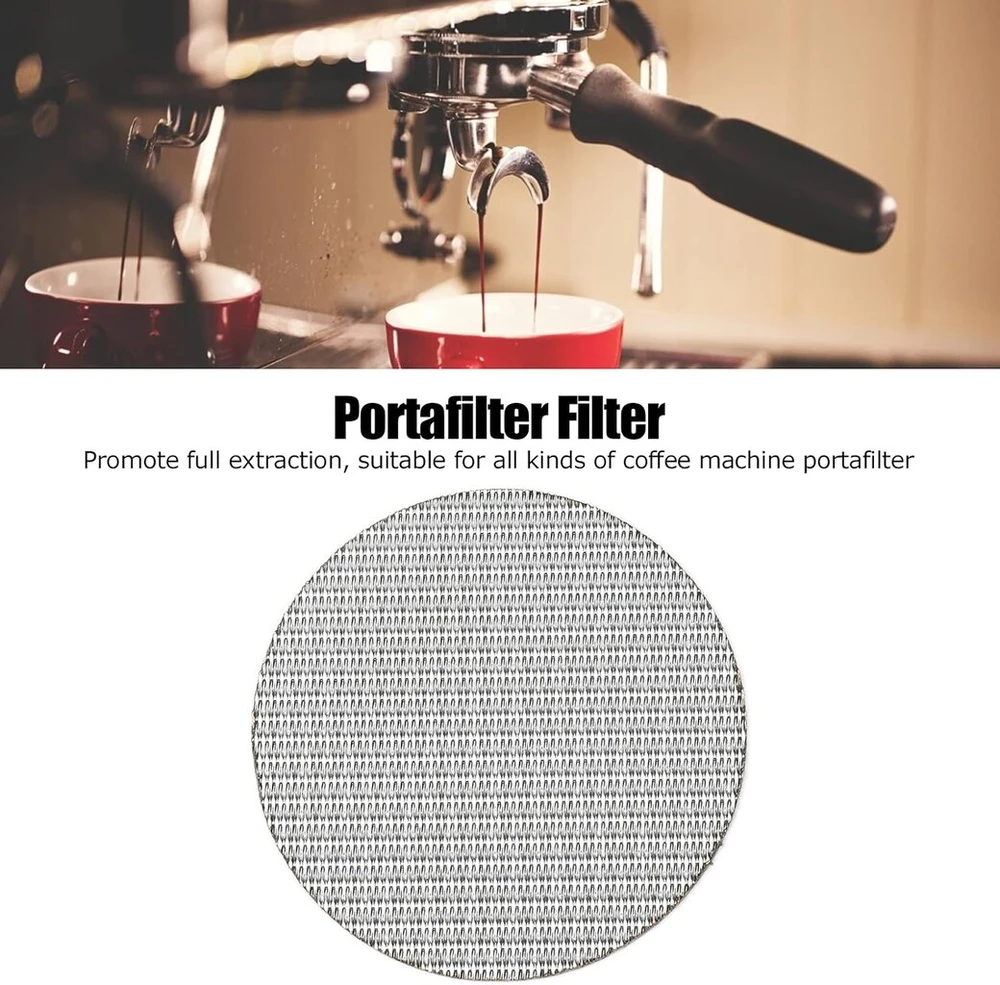 Puck filtras, kavos portafiltras Puck sietelis maistinės klasės nerūdijančio plieno kavos paruošimo filtro sietas 50 μm filtro smulkumas (53,5 mm)