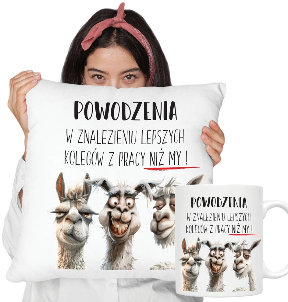 Puodelis + pagalvė dovana atsisveikinimui su darbu išeinant iš darbo sėkmingai