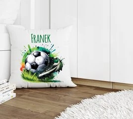 Puodelis + pagalvė dovana Futbolininkui futbolo kamuolys bateliai Bet Koks Vardas