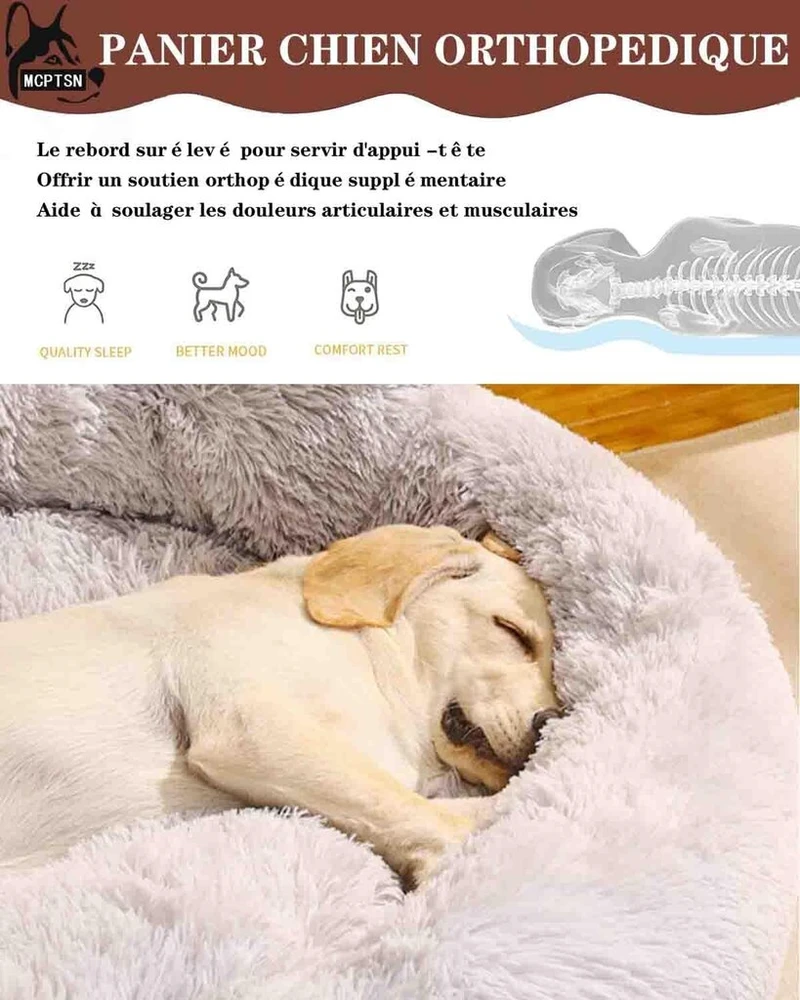 Puppy Love šuns lova katės lova prailginama šuns pagalvė raminanti plaunama patogi lova mažiems vidutiniams dideliems šunims, minkšta ir pūkuota (m: 60cm, raudona)