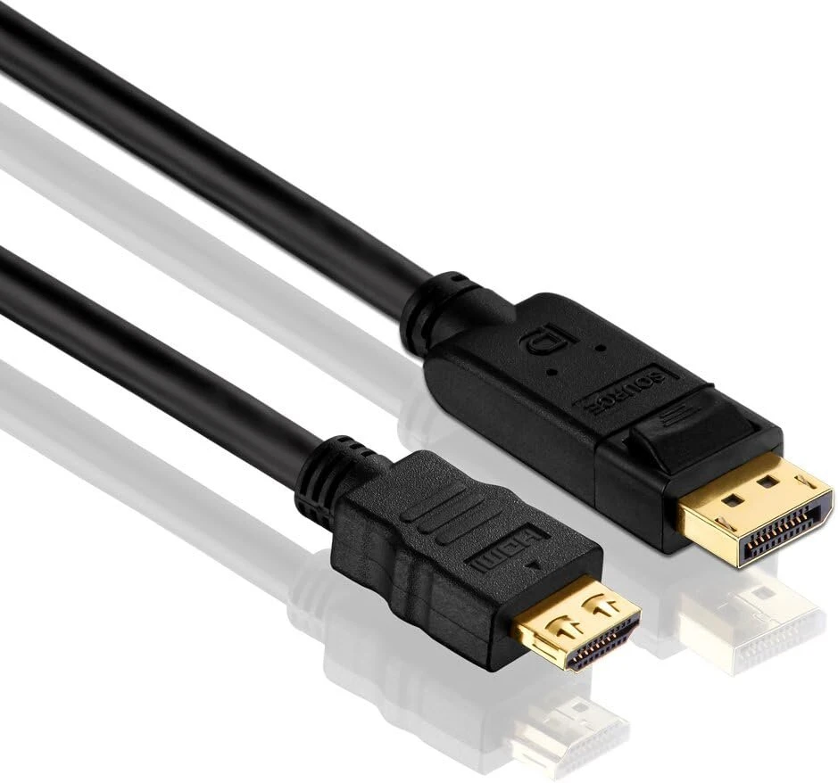 Pureinstall Pi5100-020 Displayport į Hdmi kabelis, 2m, juodas