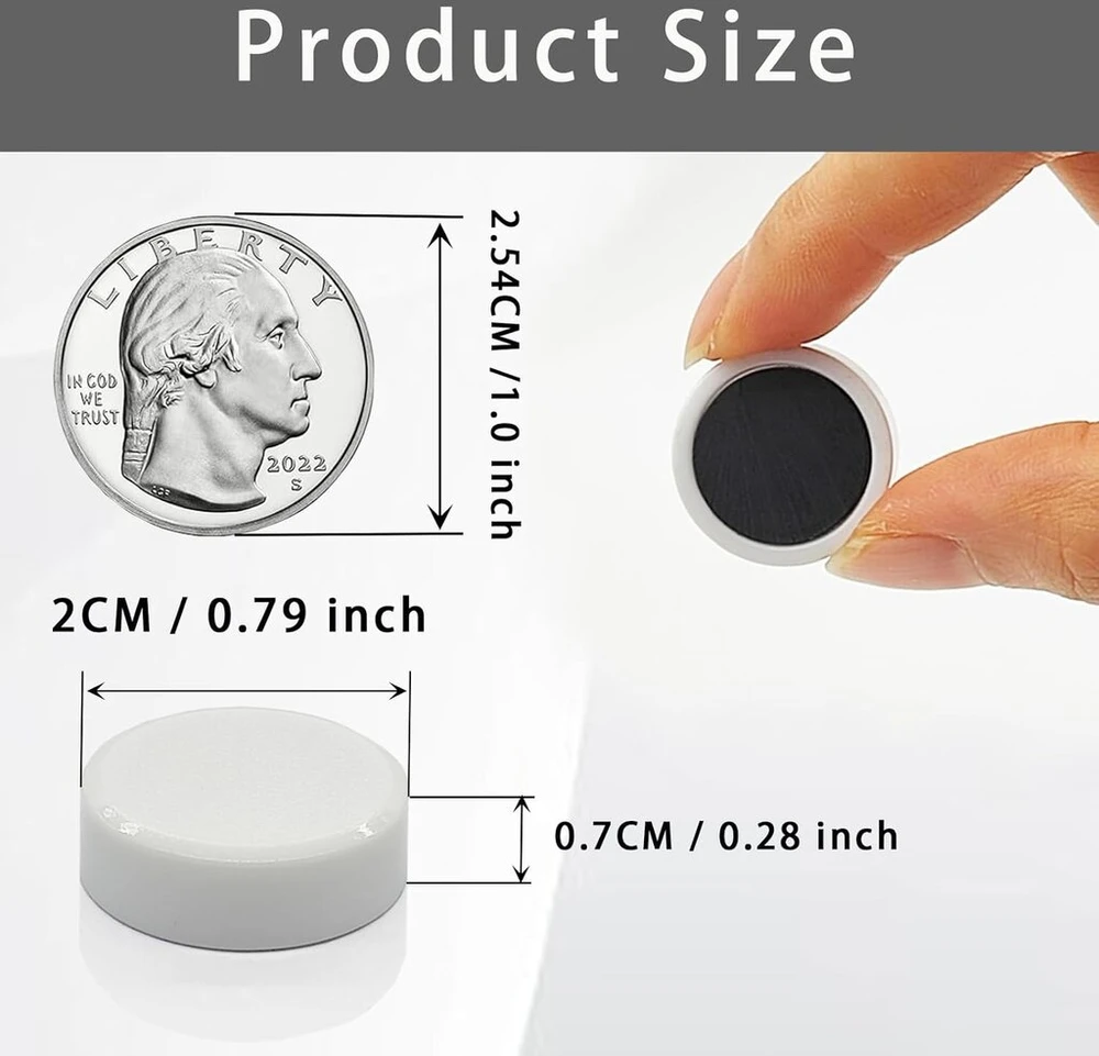 Pyjlbx Magnetai magnetinei lentai, 20 magnetų rinkinys, stiprūs šaldytuvo magnetai, magnetinės lentos magnetai, šaldytuvo magnetai, mini magnetai, maži apvalūs lentos magnetai, skirti magnetinei lentai, skelbimų lentai