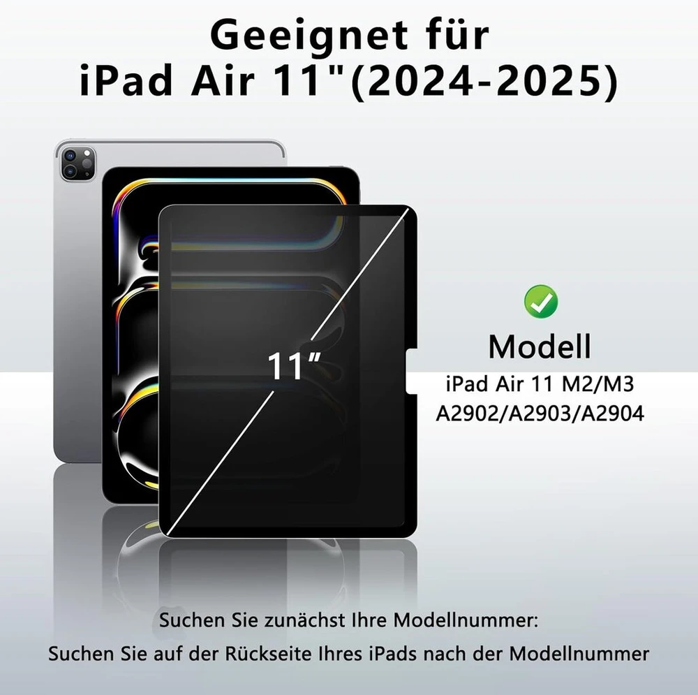 Pys magnetinis privatumo ekrano apsauga, skirta Ipad Air 11 colių 2024 M2, nuimama privatumo plėvelė, apsauganti nuo akinimo ir mėlynos šviesos