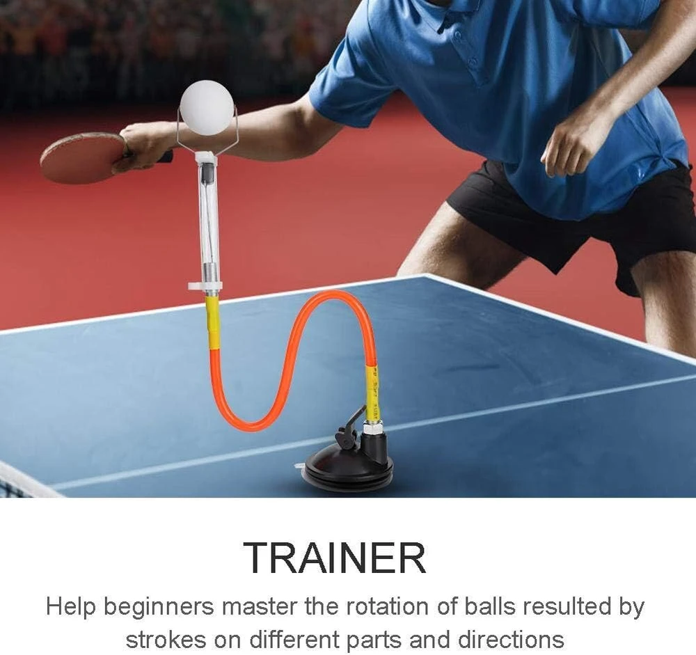 Qiilu stalo teniso treniruoklis, stalo teniso treniruoklis, robotas, stalo teniso kamuoliukas, siurbtukas, reguliuojamas, ping pong kamuoliukas, treniruočių įrenginys, pvc, atšokantis kamuoliukas, treniruočių įrenginys