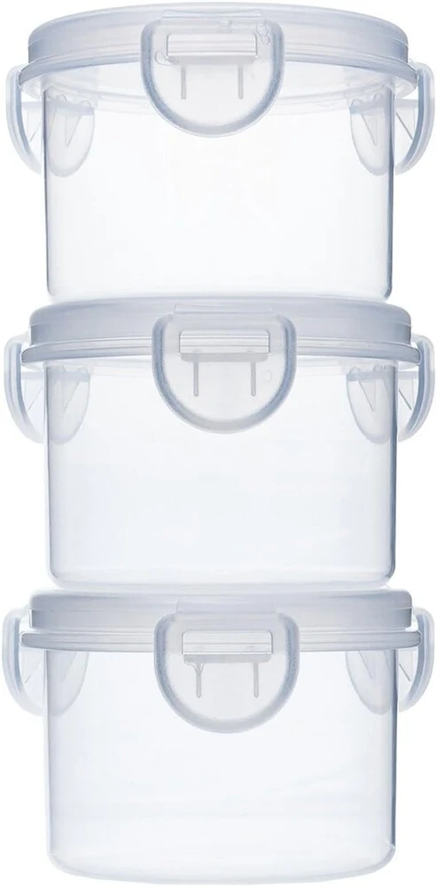 Qilzo® maisto indelių rinkinys kūdikių maistui, 24 vnt., 200 ml, be Bpa, tinkami naudoti mikrobangų krosnelėje, indaplovėje ir šaldiklyje, maisto indeliai su užspaudžiamu dangteliu, daugkartinio naudojimo