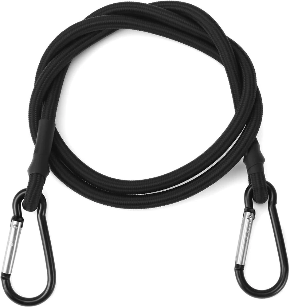 Qwork® 6 vnt. surišimo diržų rinkinys, dydis 60/100/150 cm su karabinu, universalūs surišimo diržai bagažui, stovyklavimui, tentams