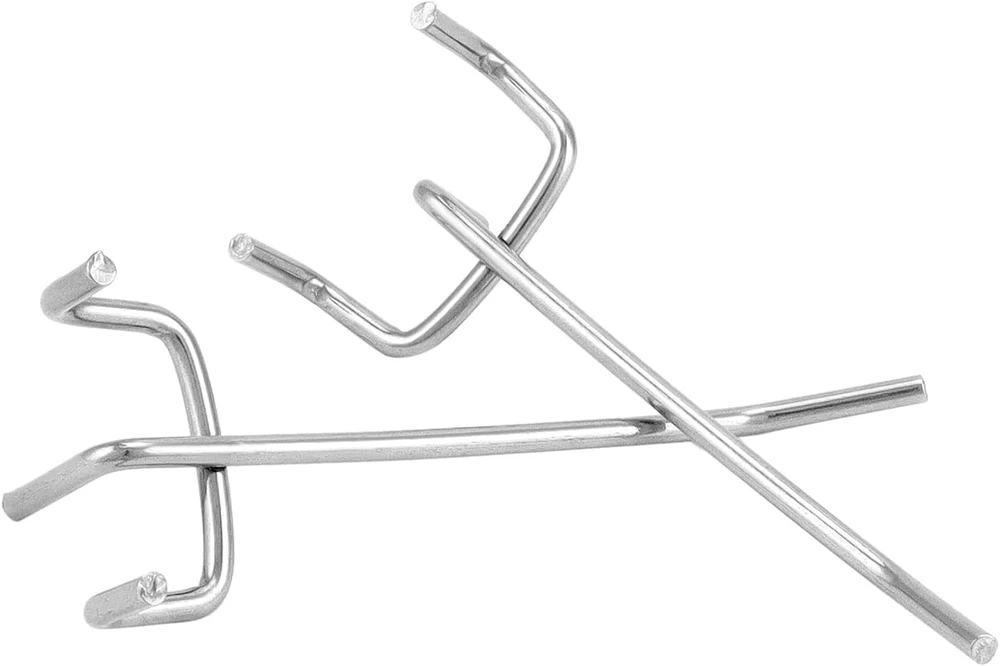 Qwork® 60 x perforuoti sieniniai kabliukai, kabliukai perforuotoms lentoms, įrankių sieniniai kabliukai prekybos ekspozicijoms (10 cm)