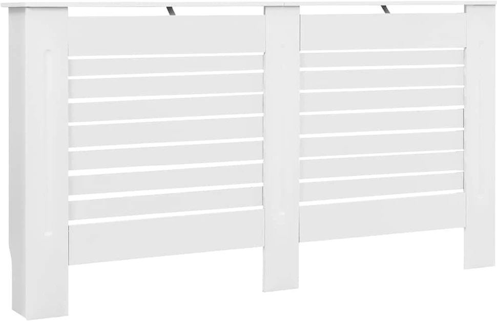 Radiatoriaus uždangalai, 2vnt., balti, 152x19x81,5cm, MDF
