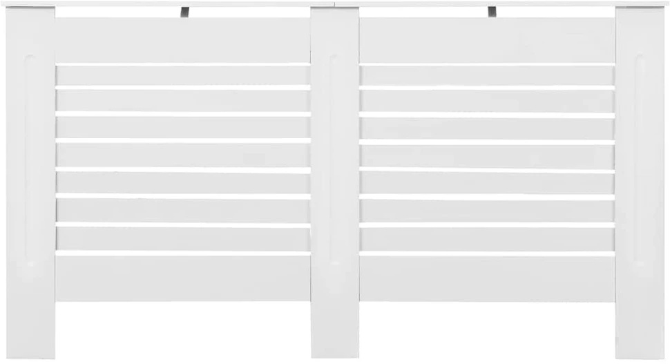 Radiatoriaus uždangalai, 2vnt., balti, 152x19x81,5cm, MDF