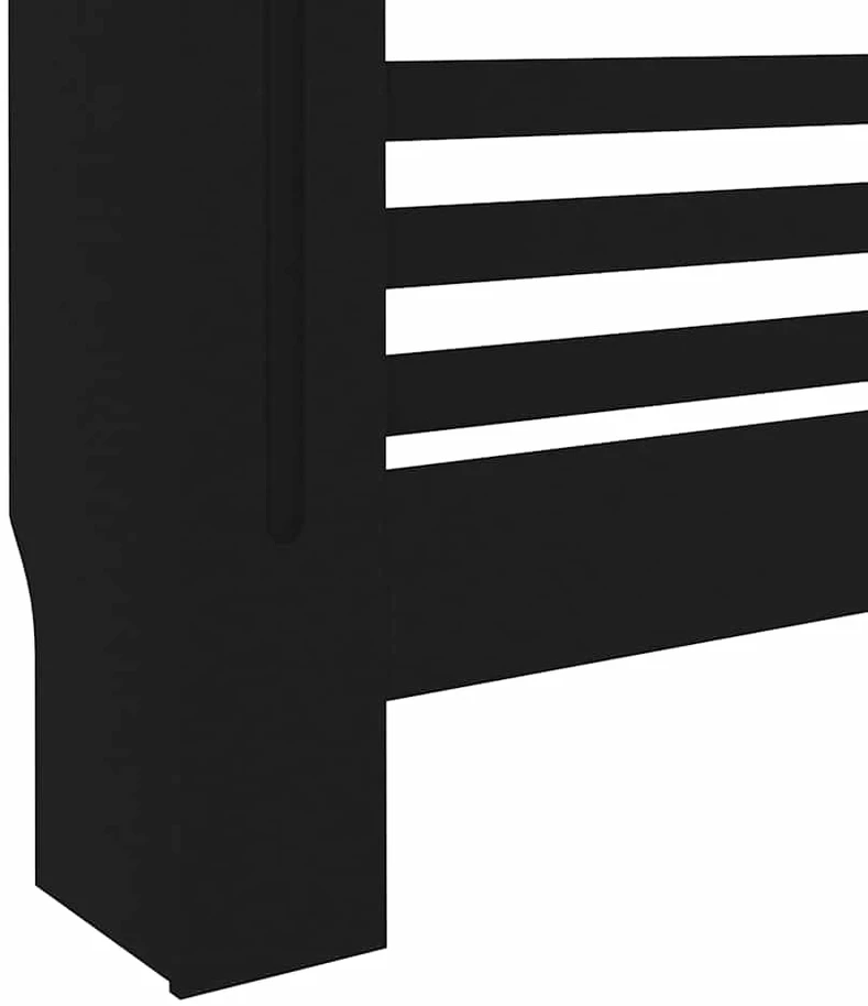 Radiatoriaus uždangalas, juodos spalvos, 172x19x81,5cm, MDF