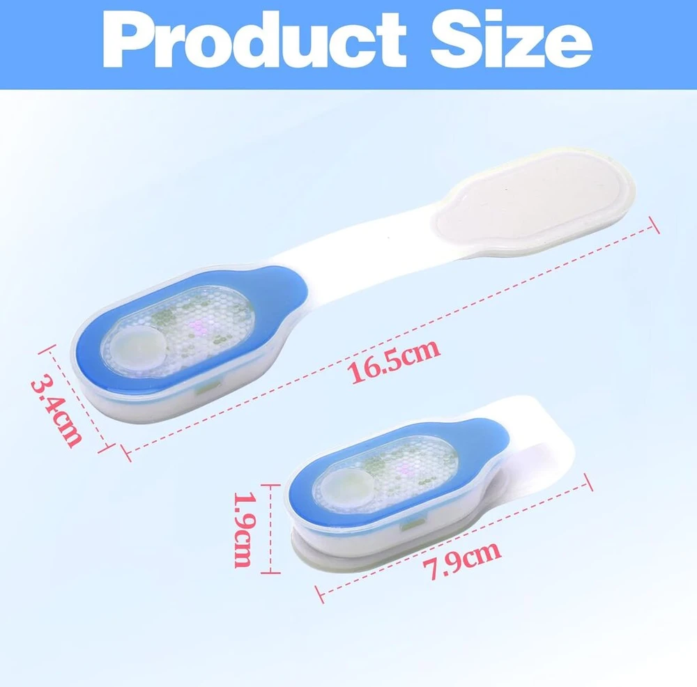 Ranjima naktinė lemputė žindymui, 2 led lempučių rinkinys su spaustuku, mini naktinė lemputė slaugytojai, įkraunama usb, žibintuvėlis su spaustuku ant drabužių, led saugos lemputė mokyklinei kuprinei, skirta stovyklavimui (mėlyna)