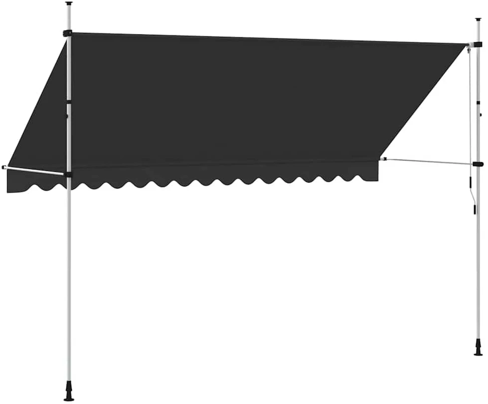 Rankiniu būdu ištraukiama markizė, antracito spalvos, 400cm