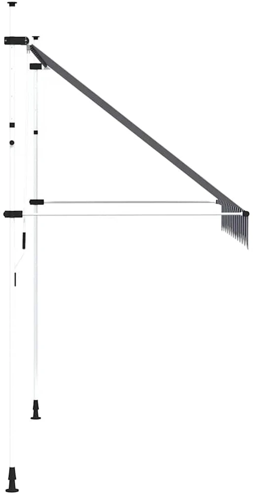 Rankiniu būdu ištraukiama markizė, mėlyni/balti dryžiai, 250cm