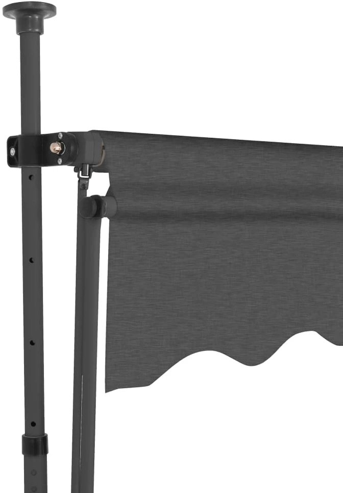 Rankiniu būdu ištraukiama markizė su LED, antracito, 250cm