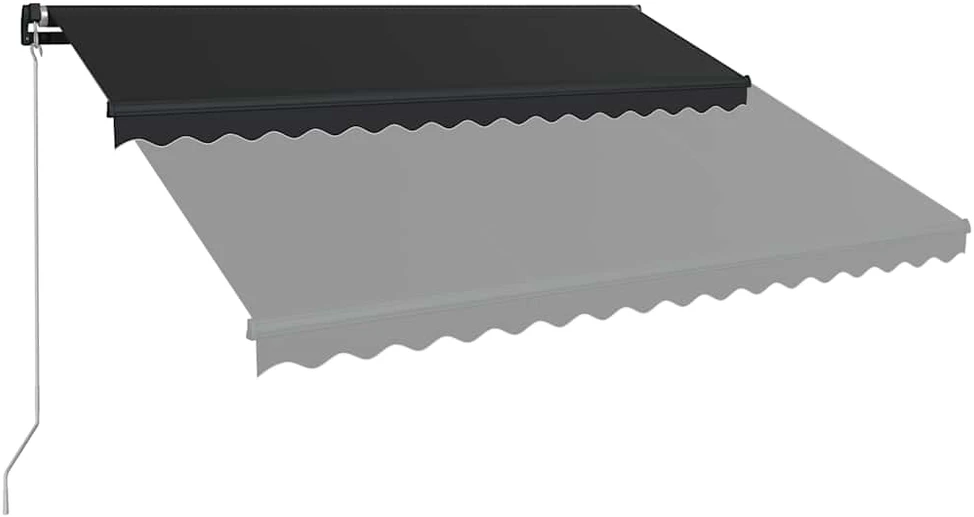 Rankiniu būdu ištraukiama markizė su LED, antracito, 450x300cm
