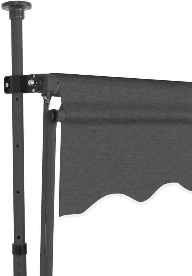 Rankiniu būdu ištraukiama markizė su LED, antracito, 350cm
