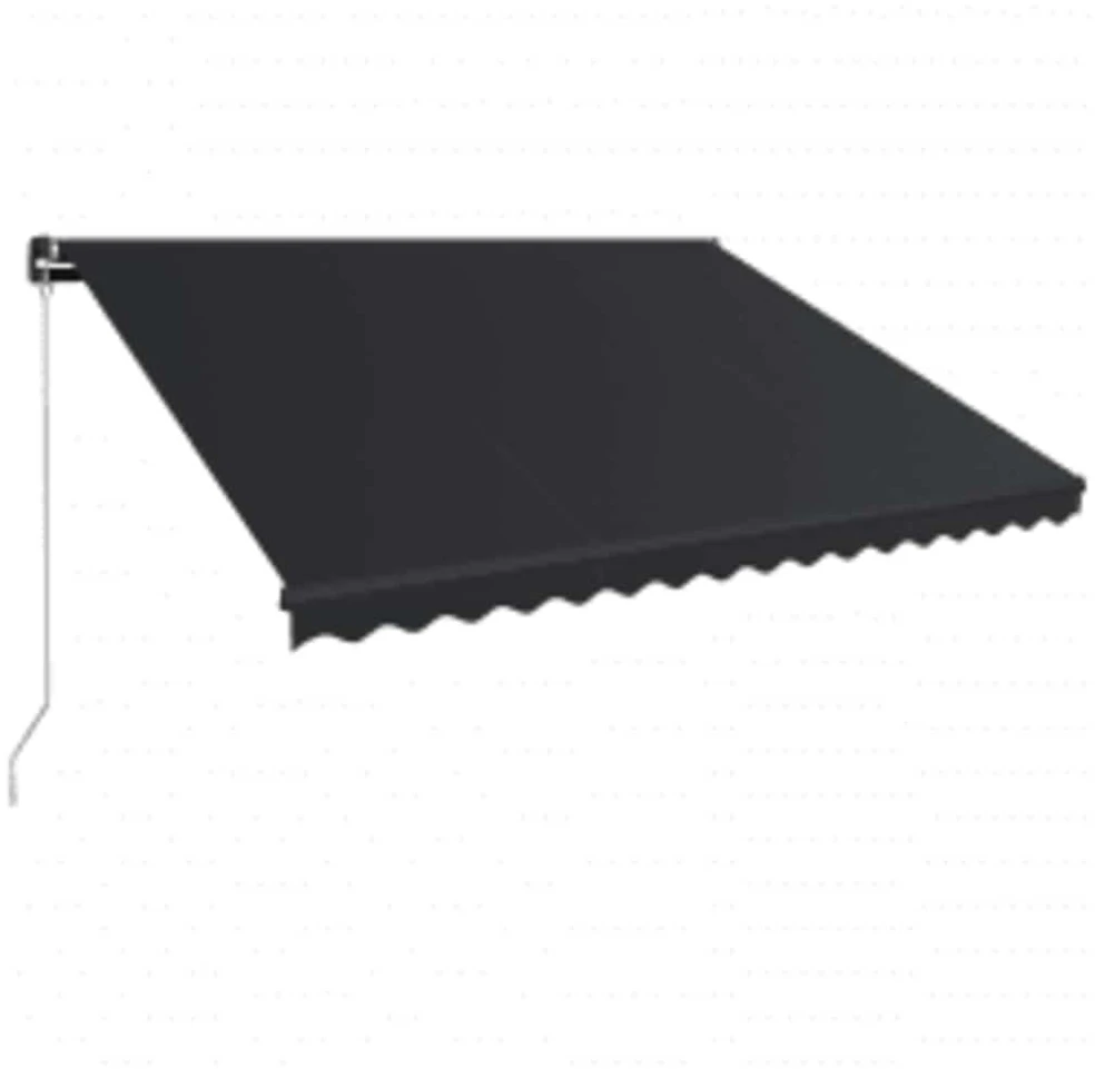 Rankiniu būdu ištraukiama markizė su LED, antracito, 450x300cm
