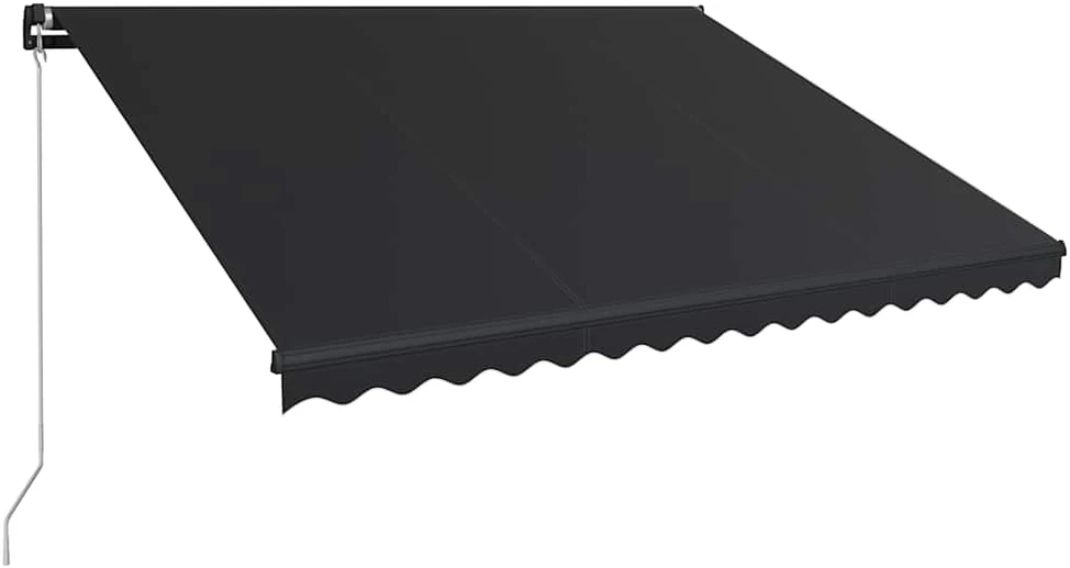 Rankiniu būdu ištraukiama markizė su LED, antracito, 450x300cm
