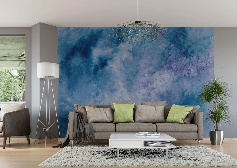 Rasch tapetai 362909 - fototapetai ant neaustinės medžiagos su dangumi mėlyna, violetine ir balta spalvomis iš kolekcijos Magicwalls - 2.65 m x 3.71 m (i x P)