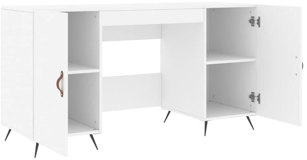 Rašomasis stalas, baltos spalvos, 140x50x75cm, apdirbta mediena