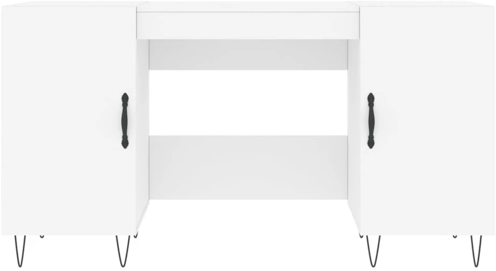 Rašomasis stalas, baltos spalvos, 140x50x75cm, apdirbta mediena