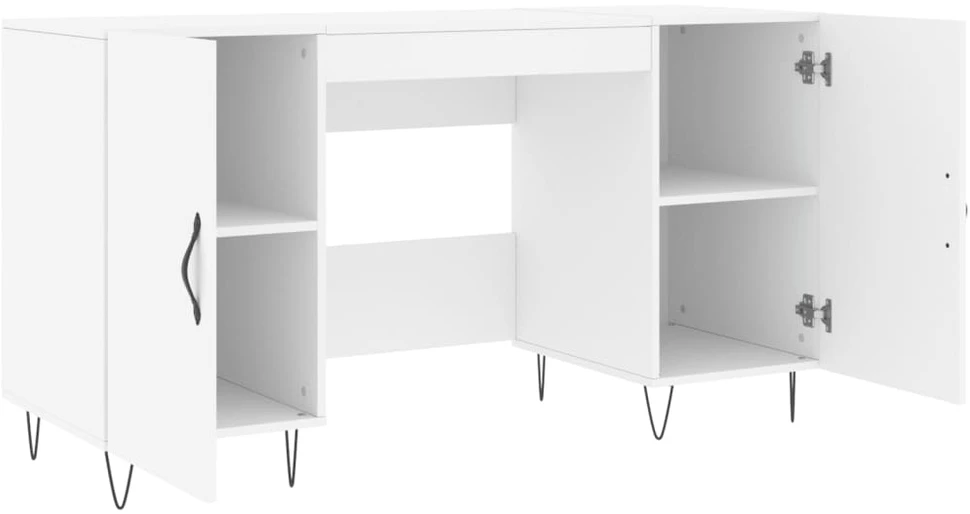 Rašomasis stalas, baltos spalvos, 140x50x75cm, apdirbta mediena