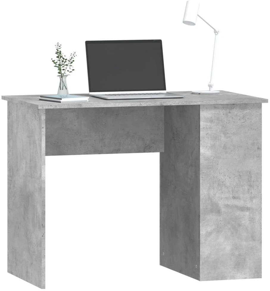 Rašomasis stalas, betono pilkas, 100x55x75cm, apdirbta mediena