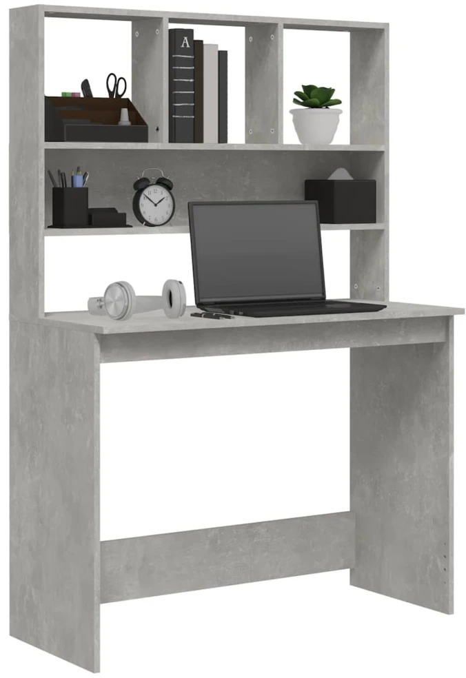 Rašomasis stalas, betono pilkas, 102x45x148cm, mediena