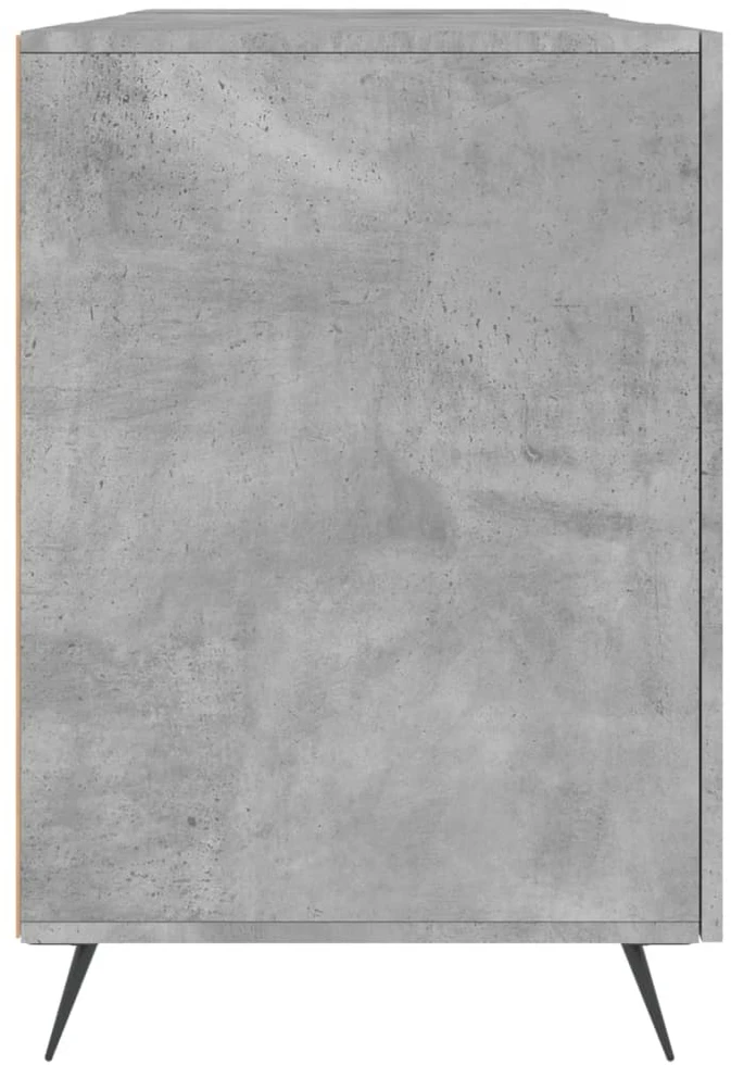 Rašomasis stalas, betono pilkas, 140x50x75cm, apdirbta mediena
