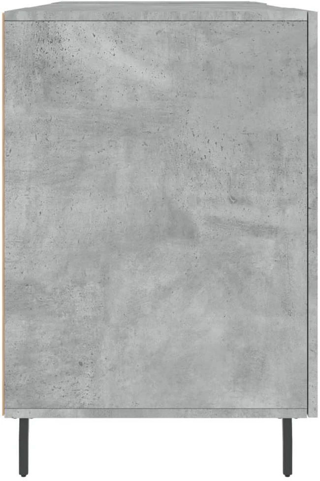 Rašomasis stalas, betono pilkas, 140x50x75cm, apdirbta mediena