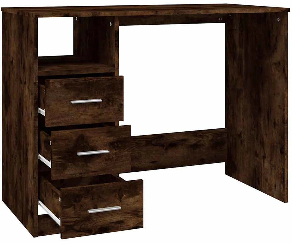 Rašomasis stalas, dūminio ąžuolo, 102x50x76cm, mediena
