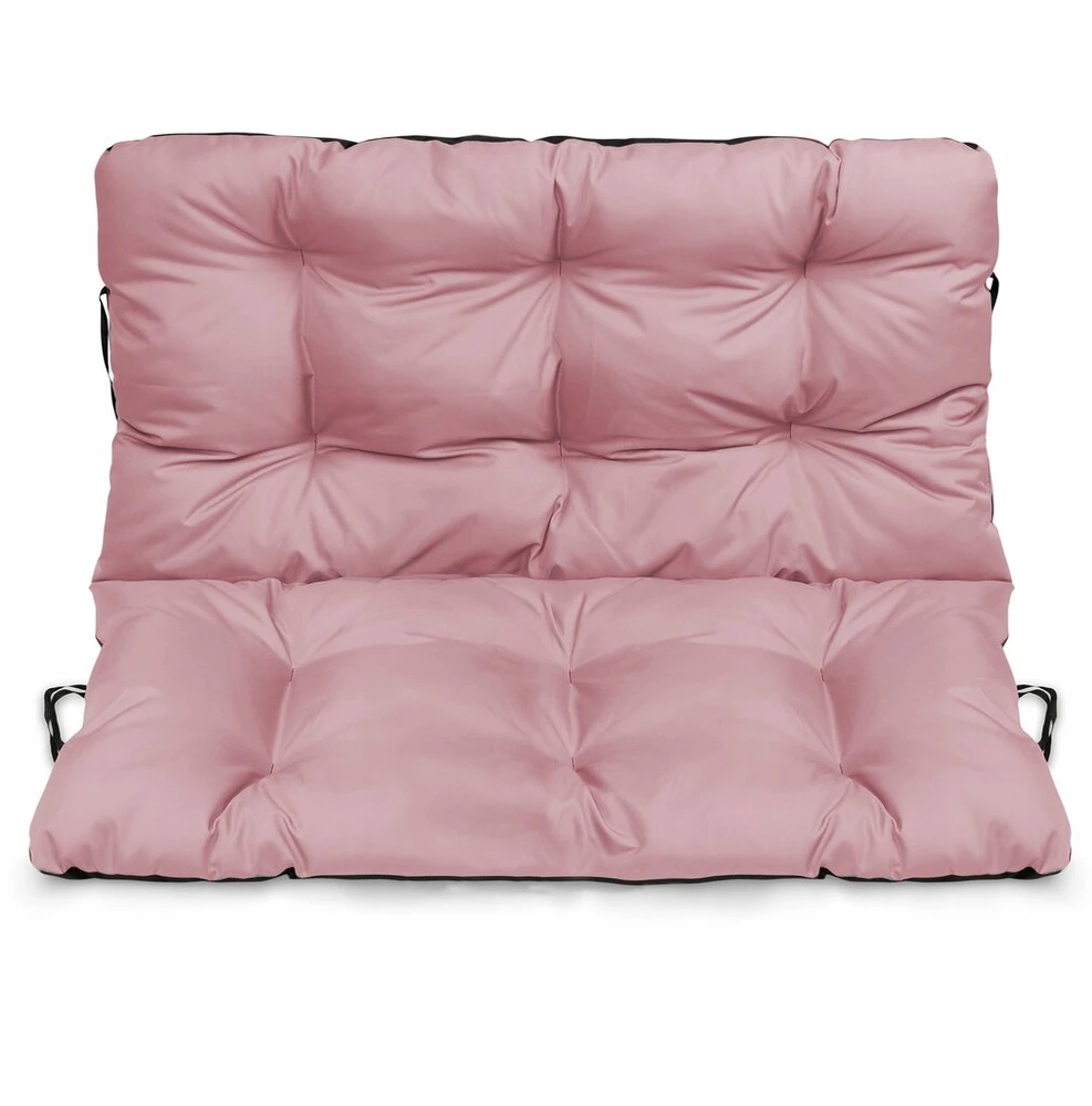 Rattan pagalvės 120x60x50 komplektas 2+1 pudros rožinė