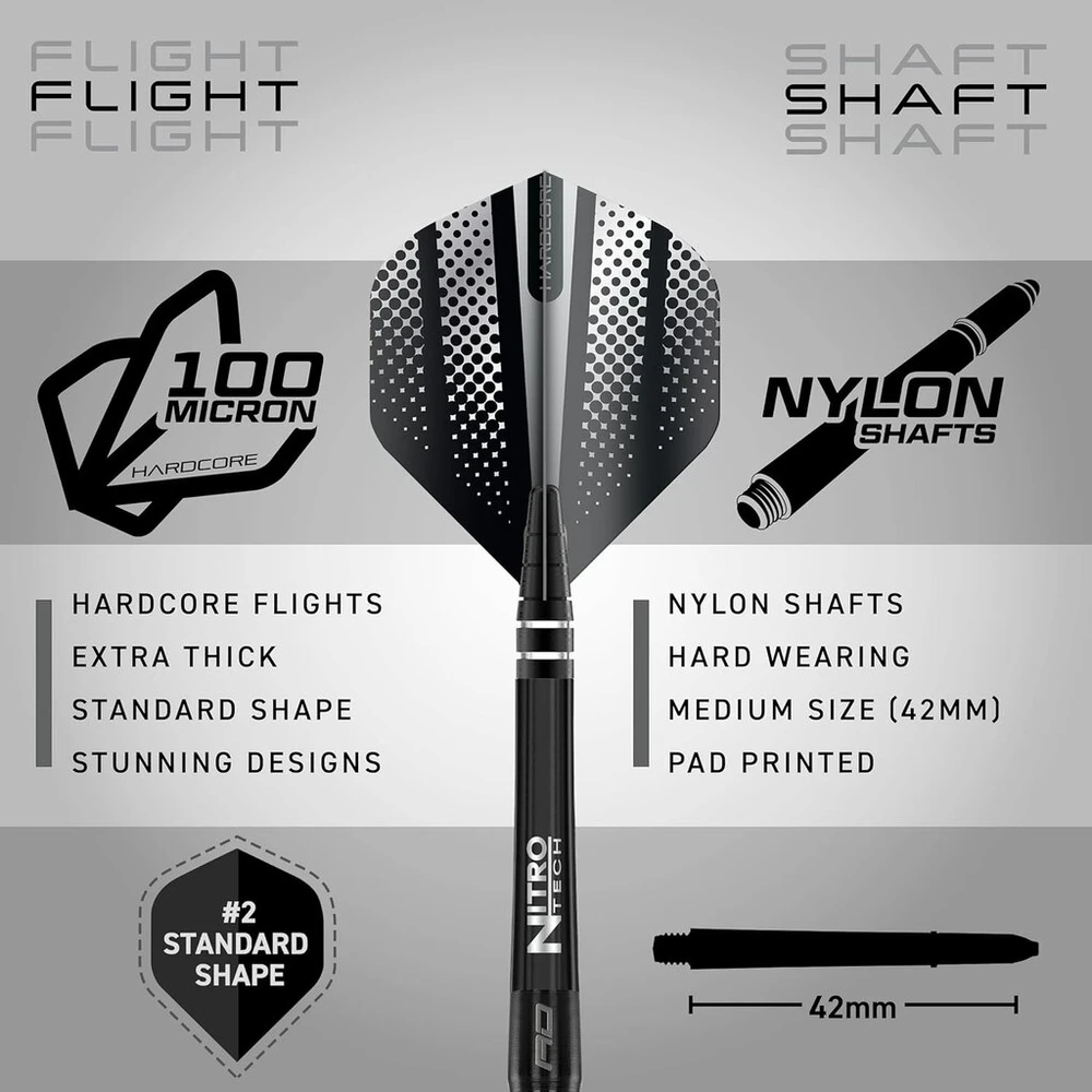 Raudona dragon razor edge juodas darts profesionalūs plieniniai smiginiai su plunksnomis ir kotais