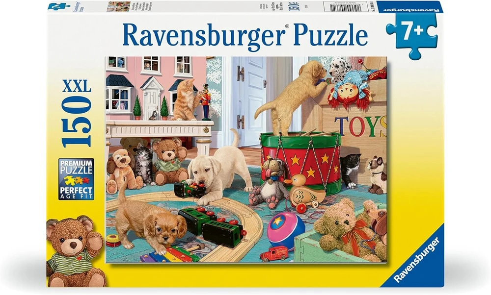 Ravensburger 150 detalių Xxl dėlionė „žaismingi šuniukai“ vaikams nuo 7 metų